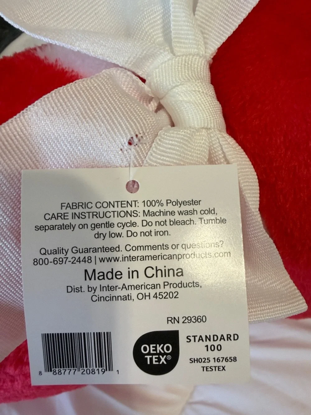 Red Heart Plush Throw Blanket with Heart Mug